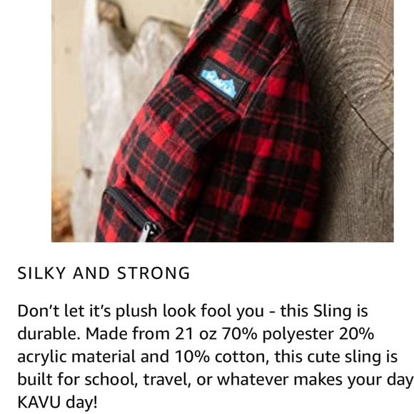 Kavu Plaid Rope Sling Bag - Picture 16 of 16